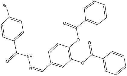 2-(benzoyloxy)-5-[2-(4-bromobenzoyl)carbohydrazonoyl]phenyl benzoate 结构式