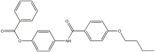 4-[(4-butoxybenzoyl)amino]phenyl benzoate 结构式