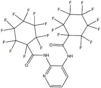 1,2,2,3,3,4,4,5,5,6,6-undecafluoro-N-(2-{[(1,2,2,3,3,4,4,5,5,6,6-undecafluorocyclohexyl)carbonyl]amino}-3-pyridinyl)cyclohexanecarboxamide 结构式