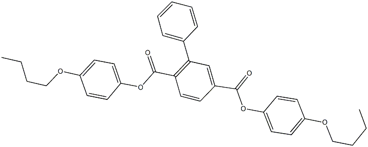 bis(4-butoxyphenyl) [1,1'-biphenyl]-2,5-dicarboxylate 结构式