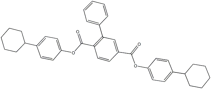 bis(4-cyclohexylphenyl) [1,1'-biphenyl]-2,5-dicarboxylate 结构式