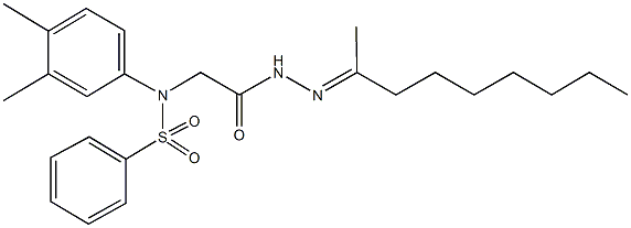 N-(3,4-dimethylphenyl)-N-{2-[2-(1-methyloctylidene)hydrazino]-2-oxoethyl}benzenesulfonamide 结构式