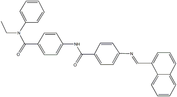 N-ethyl-4-({4-[(1-naphthylmethylene)amino]benzoyl}amino)-N-phenylbenzamide 结构式