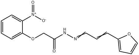 N'-[3-(2-furyl)-2-propenylidene]-2-{2-nitrophenoxy}acetohydrazide 结构式