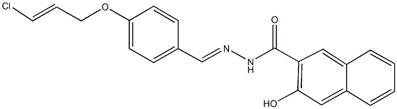 N'-{4-[(3-chloro-2-propenyl)oxy]benzylidene}-3-hydroxy-2-naphthohydrazide 结构式