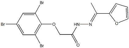 N'-[1-(2-furyl)ethylidene]-2-(2,4,6-tribromophenoxy)acetohydrazide 结构式