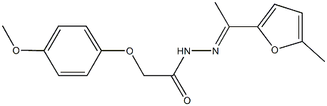 2-(4-methoxyphenoxy)-N'-[1-(5-methyl-2-furyl)ethylidene]acetohydrazide 结构式