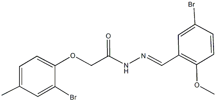 N'-(5-bromo-2-methoxybenzylidene)-2-(2-bromo-4-methylphenoxy)acetohydrazide 结构式