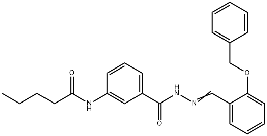 N-[3-({2-[2-(benzyloxy)benzylidene]hydrazino}carbonyl)phenyl]pentanamide 结构式