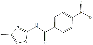 4-nitro-N-(4-methyl-1,3-thiazol-2-yl)benzamide 结构式