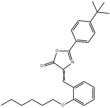2-(4-tert-butylphenyl)-4-[2-(hexyloxy)benzylidene]-1,3-oxazol-5(4H)-one 结构式