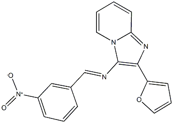 2-(2-furyl)-3-({3-nitrobenzylidene}amino)imidazo[1,2-a]pyridine 结构式