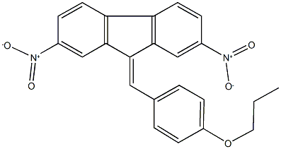 2,7-dinitro-9-(4-propoxybenzylidene)-9H-fluorene 结构式