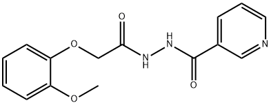 2-(2-methoxyphenoxy)-N'-(3-pyridinylcarbonyl)acetohydrazide 结构式