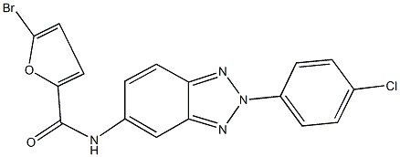 5-bromo-N-[2-(4-chlorophenyl)-2H-1,2,3-benzotriazol-5-yl]-2-furamide 结构式