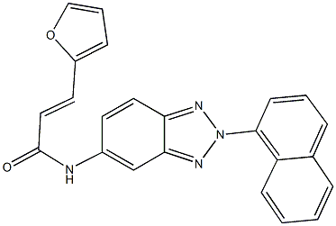 3-(2-furyl)-N-[2-(1-naphthyl)-2H-1,2,3-benzotriazol-5-yl]acrylamide 结构式