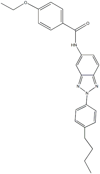 N-[2-(4-butylphenyl)-2H-1,2,3-benzotriazol-5-yl]-4-ethoxybenzamide 结构式