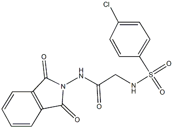 2-{[(4-chlorophenyl)sulfonyl]amino}-N-(1,3-dioxo-1,3-dihydro-2H-isoindol-2-yl)acetamide 结构式