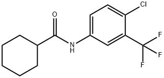 N-[4-chloro-3-(trifluoromethyl)phenyl]cyclohexanecarboxamide 结构式