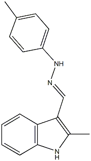 2-methyl-1H-indole-3-carbaldehyde (4-methylphenyl)hydrazone 结构式