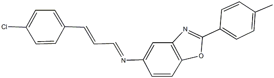 N-[3-(4-chlorophenyl)-2-propenylidene]-N-[2-(4-methylphenyl)-1,3-benzoxazol-5-yl]amine 结构式