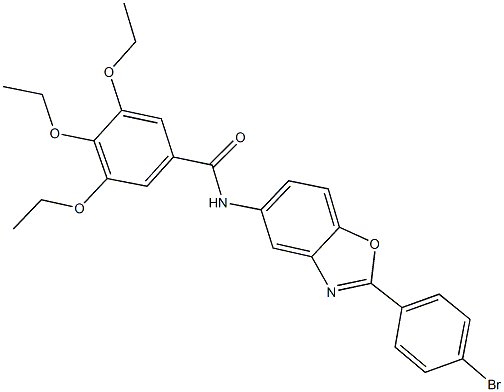 N-[2-(4-bromophenyl)-1,3-benzoxazol-5-yl]-3,4,5-triethoxybenzamide 结构式