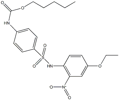 pentyl 4-({4-ethoxy-2-nitroanilino}sulfonyl)phenylcarbamate 结构式