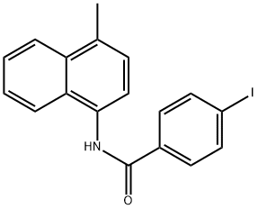 4-iodo-N-(4-methyl-1-naphthyl)benzamide 结构式