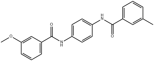 3-methoxy-N-{4-[(3-methylbenzoyl)amino]phenyl}benzamide 结构式