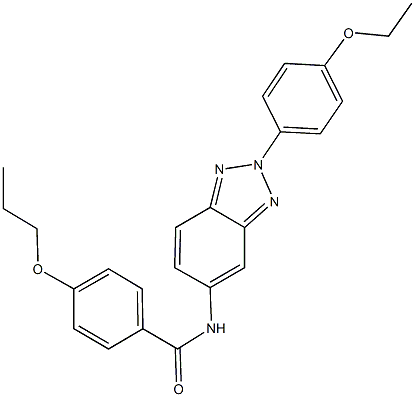 N-[2-(4-ethoxyphenyl)-2H-1,2,3-benzotriazol-5-yl]-4-propoxybenzamide 结构式