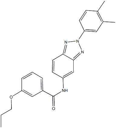 N-[2-(3,4-dimethylphenyl)-2H-1,2,3-benzotriazol-5-yl]-3-propoxybenzamide 结构式