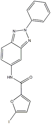 5-iodo-N-(2-phenyl-2H-1,2,3-benzotriazol-5-yl)-2-furamide 结构式