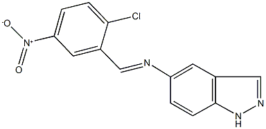 5-({2-chloro-5-nitrobenzylidene}amino)-1H-indazole 结构式