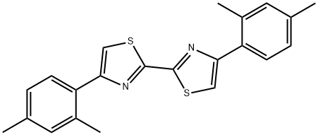 2,2'-bis[4-(2,4-dimethylphenyl)-1,3-thiazole] 结构式