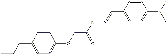 N'-[4-(dimethylamino)benzylidene]-2-(4-propylphenoxy)acetohydrazide 结构式