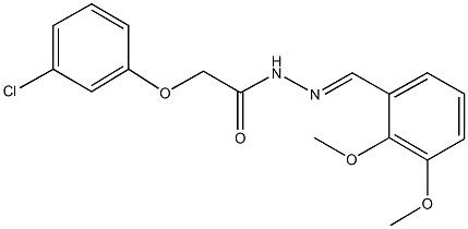 2-(3-chlorophenoxy)-N'-(2,3-dimethoxybenzylidene)acetohydrazide 结构式