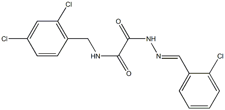 2-[2-(2-chlorobenzylidene)hydrazino]-N-(2,4-dichlorobenzyl)-2-oxoacetamide 结构式