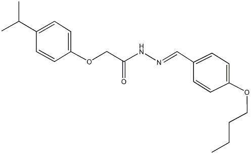 N'-(4-butoxybenzylidene)-2-(4-isopropylphenoxy)acetohydrazide 结构式