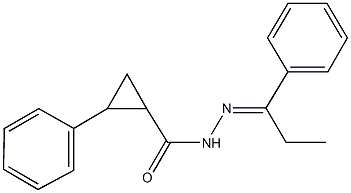 2-phenyl-N'-(1-phenylpropylidene)cyclopropanecarbohydrazide 结构式