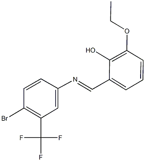 2-({[4-bromo-3-(trifluoromethyl)phenyl]imino}methyl)-6-ethoxyphenol 结构式