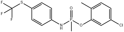 5-chloro-2-methylphenyl P-methyl-N-{4-[(trifluoromethyl)sulfanyl]phenyl}phosphonamidoate 结构式