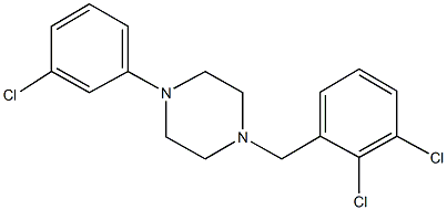 1-(3-chlorophenyl)-4-(2,3-dichlorobenzyl)piperazine 结构式