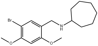 N-(5-bromo-2,4-dimethoxybenzyl)cycloheptanamine 结构式