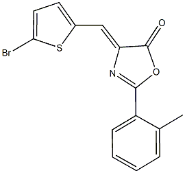4-[(5-bromo-2-thienyl)methylene]-2-(2-methylphenyl)-1,3-oxazol-5(4H)-one 结构式