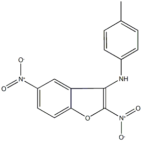 N-(4-methylphenyl)-2,5-dinitro-1-benzofuran-3-amine 结构式