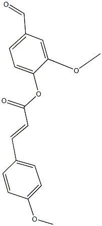 4-formyl-2-methoxyphenyl 3-(4-methoxyphenyl)acrylate 结构式