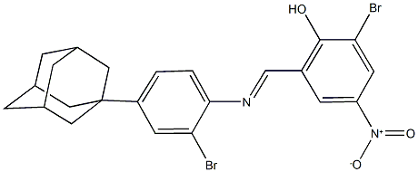 2-({[4-(1-adamantyl)-2-bromophenyl]imino}methyl)-6-bromo-4-nitrophenol 结构式