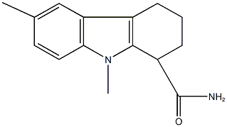 6,9-dimethyl-2,3,4,9-tetrahydro-1H-carbazole-1-carboxamide 结构式