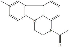 3-acetyl-8-methyl-2,3-dihydro-1H-pyrazino[3,2,1-jk]carbazole 结构式