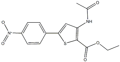 ethyl 3-(acetylamino)-5-{4-nitrophenyl}-2-thiophenecarboxylate 结构式